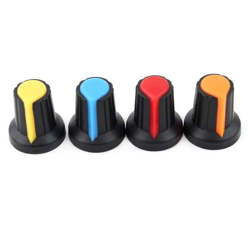 WH148 Potentiometer Knob Cap(copper core) 15X17mm 6mm Shaft Hole AG2 Power Adapter switch Caps 30PCS/lot potentiometer knob cap