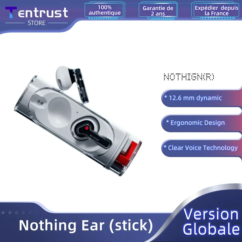 Versão global nada orelha (vara) design ergonômico personalizado 12.6mm driver dinâmico tecnologia de voz clara