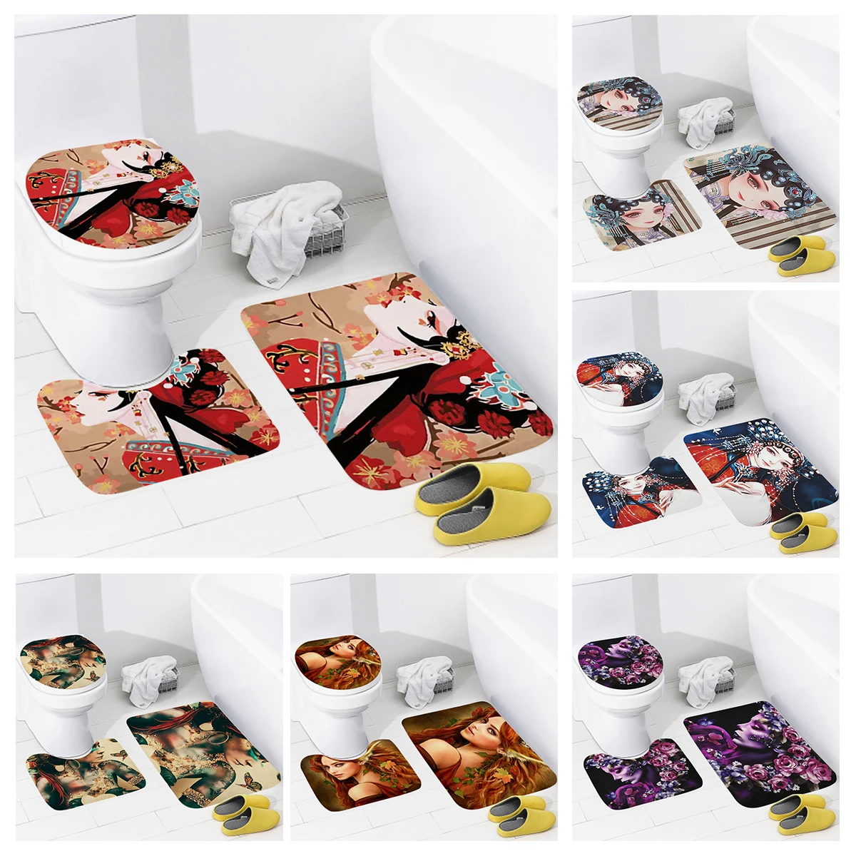 

Домашние напольные коврики для ванной комнаты в натуральном животном стиле, коврик для ног для ванной, современные аксессуары для ванной комнаты, Противоскользящий коврик для ванной