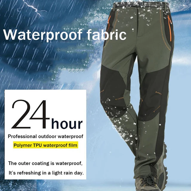 Winter Thick Fleece Pants Men Outdoor Warm Waterproof Windproof Breathable  Soft Shell Trousers Women Sports Hiking Cargo Pants - AliExpress