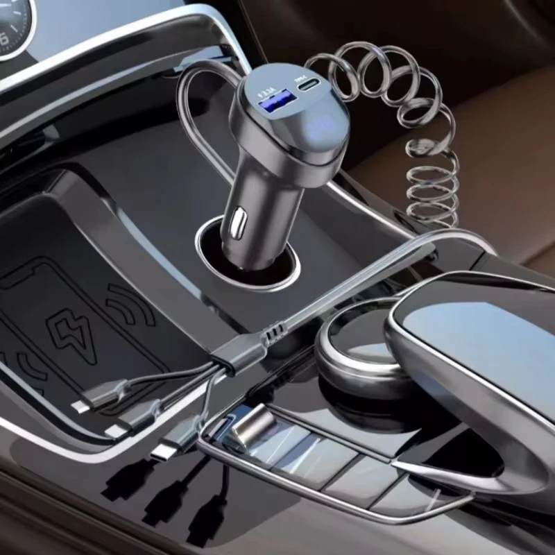 Fast Charging 55W Car Multi-function 2 Ports USB Charger
