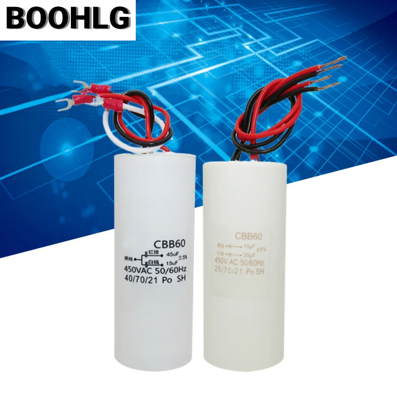 PATIKIL CBB60 5uf Funzione Condensatore,1pz AC 450V 2