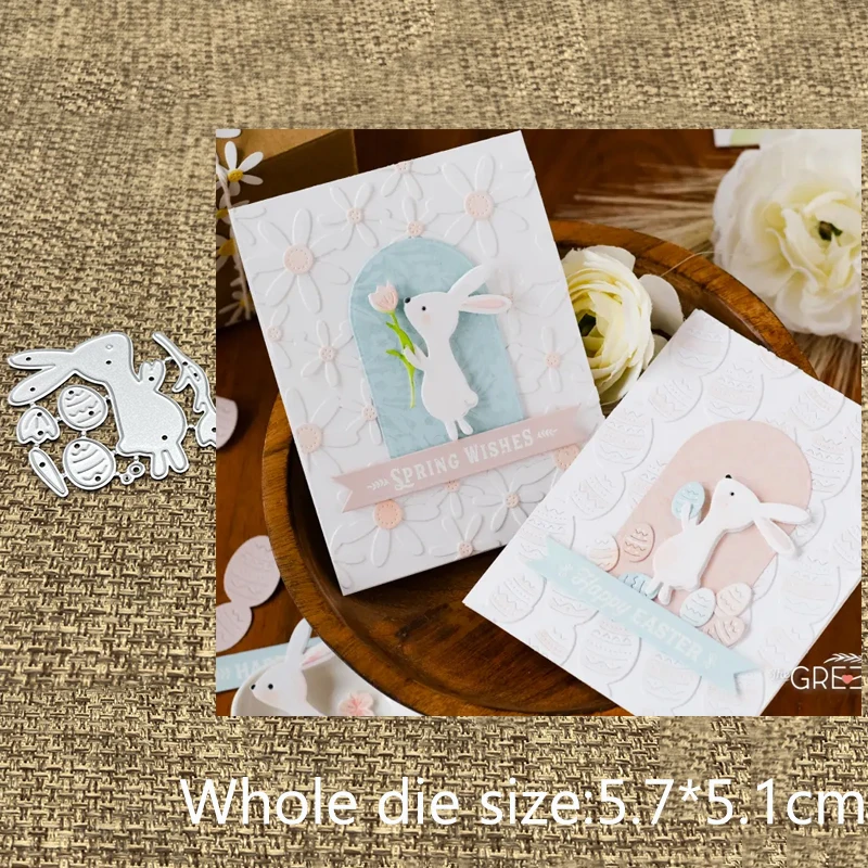 Nuovo Design Artigianale In Metallo Stencil Stampo Fustelle Bunny Kisses Scrapbook Fustellati Album Carta Di Carta Craft Goffratura