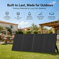 Kit de panneaux solaires portables 400W, chargeur solaire pliable et étanche pour le camping, les camping-cars et les stations d'alimentation hors réseau 2