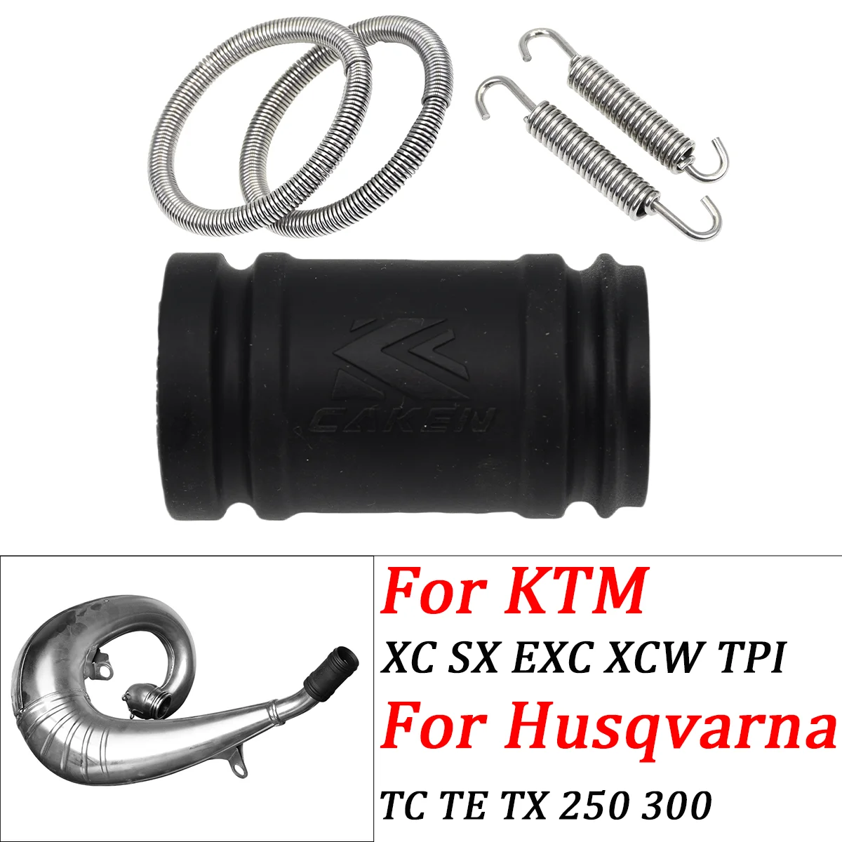 Auspuffrohr Endrohr Dichtungsring Feder Auspuffkupplungssatz für KTM SX XC EXC XCW HUSQVARNA TC/TE/TE i/TX/TX I 2017-2023 GASGAS