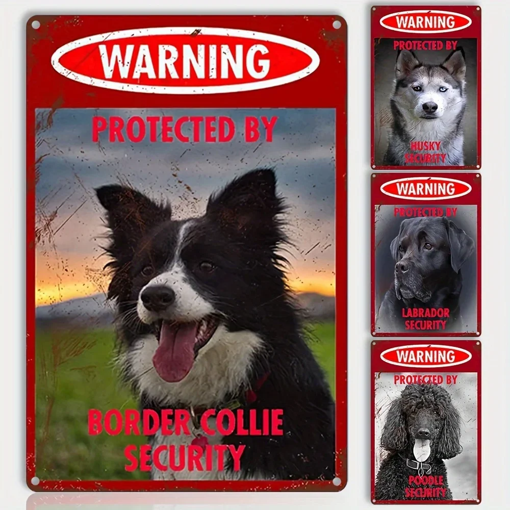 

Жестяные знаки с винтажными собаками-фотообои защищены границей колли, жестяные знаки безопасности, ретро домашние настенные декоративные, фотозащищенные