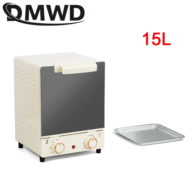 DMWD 15L Mini Electric Bread Oven Household Multifunction Bread Baking Pizza Oven Cake Cookies Baking Machine Toaster