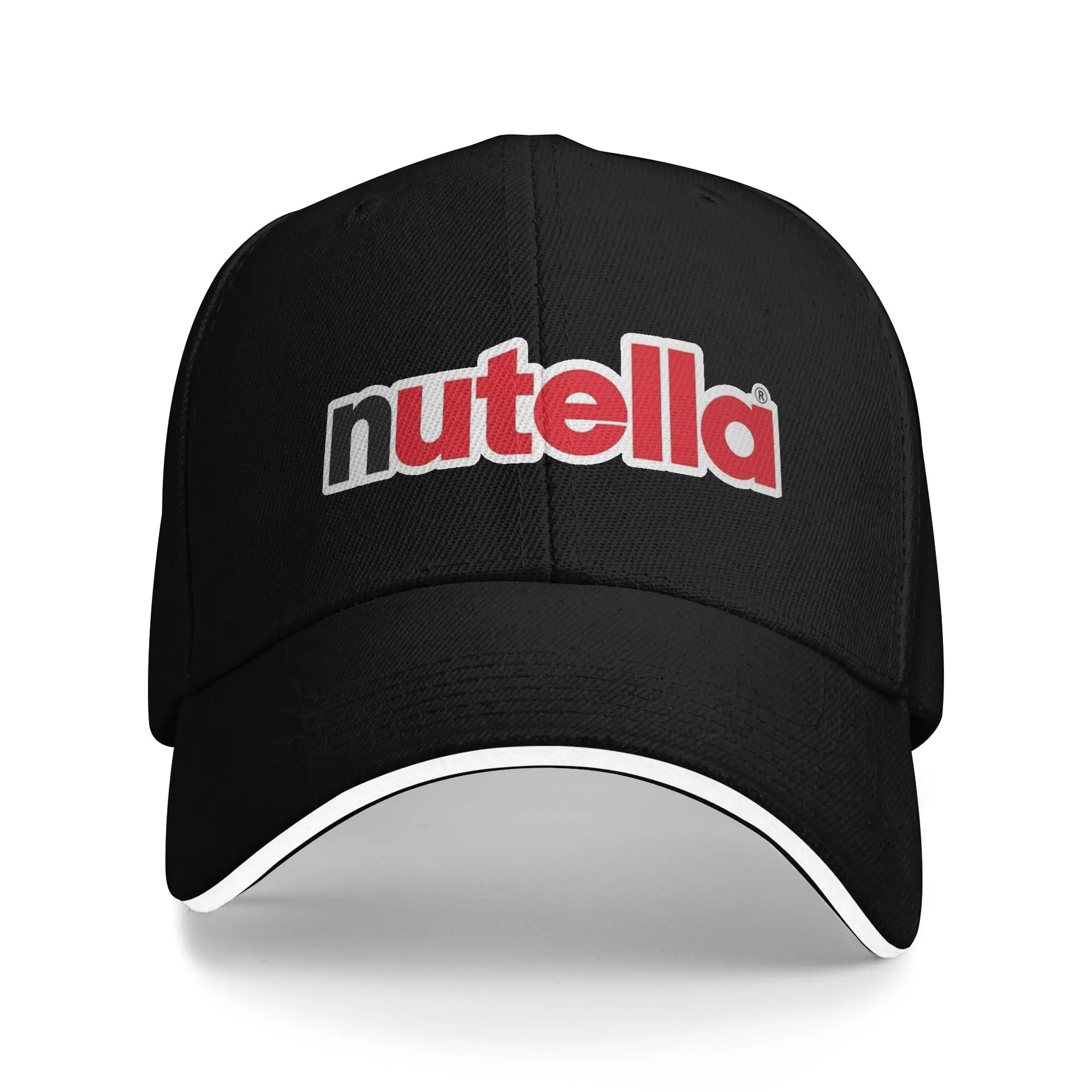 Nutella Logo Baseballkappe Kpop Rock Sonnenschutz Trucker-Mütze Paar Damen Stilvolle Bedruckte Baseballkappen