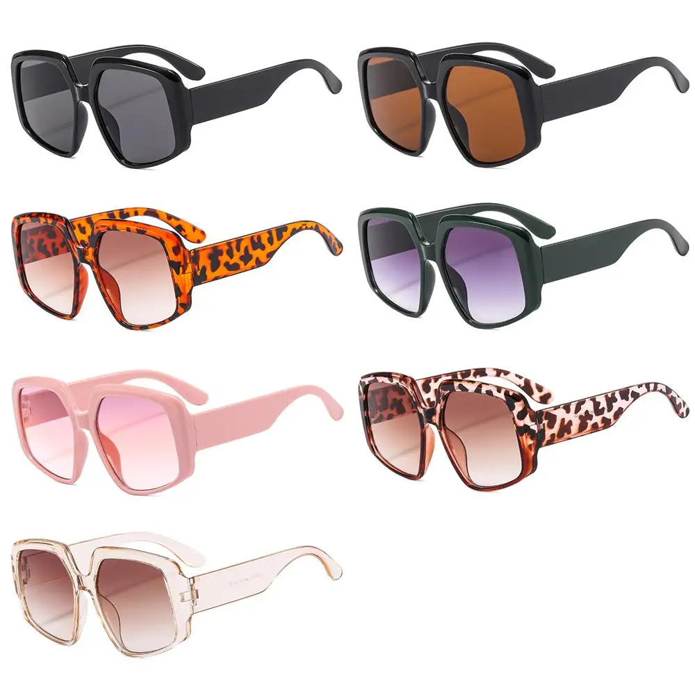 

Vintage Fashion Big Frame Goggle Square Sun Glasses Women's Oversized Sunglasses Shades