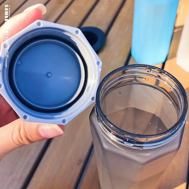 Matte Outdoors Sport Water Bottle with Rope Leak Proof Portable Water Bottles Travel Hiking Camping Bottle Fruit Juice Water Cup