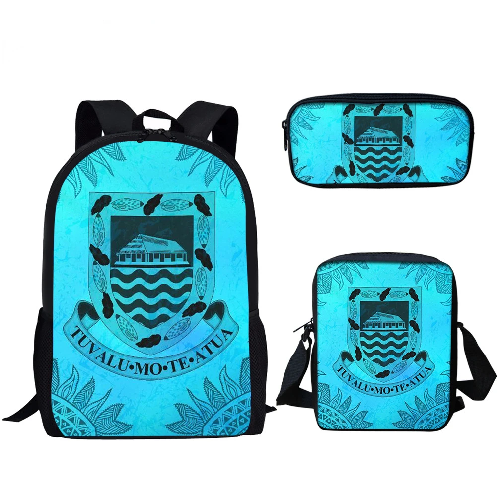 Hip Hop Blue Tribal 3pcs/Set Backpack 3D Print School Student Large Capacity Bag Travel Laptop Daypack Shoulder Bag Pencil Case