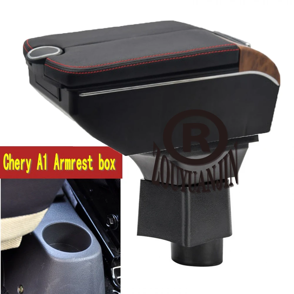 

For Chery A1 A3 Center Console Armrest Box Storage Arm Elbow Rest Arm with Phone Charging USB Interface Cup Holder