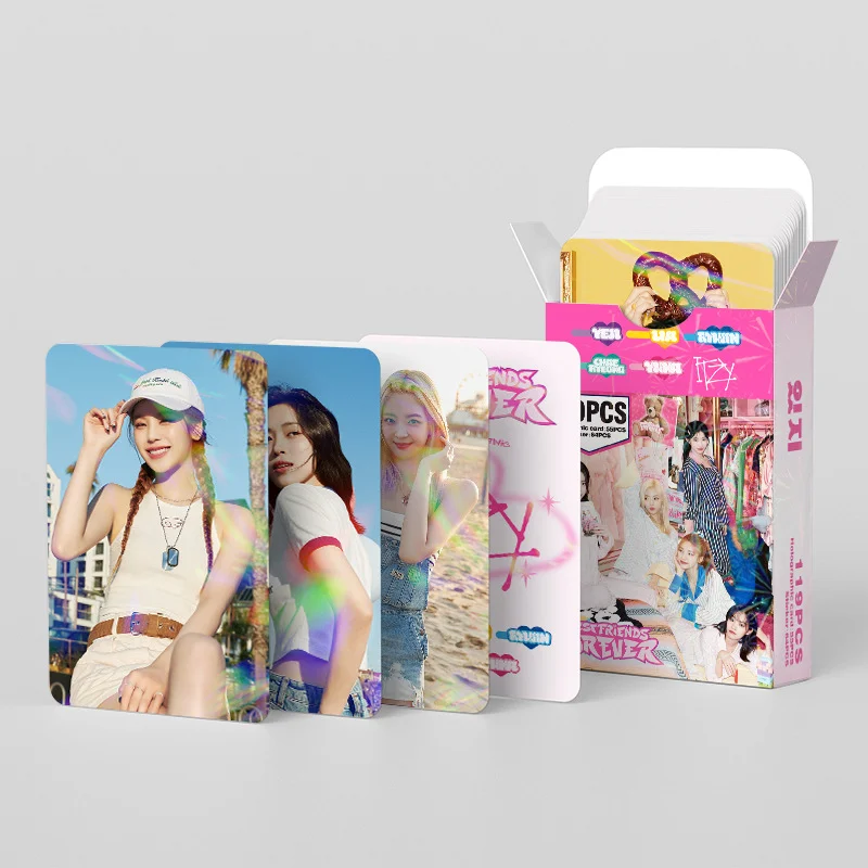 Kpop ITZY 레이저 포토카드, HD 로모 카드 스티커, 고품질 엽서, 예지 리아 류진 채예용 유나 팬 선물, 119 개/세트, 신제품