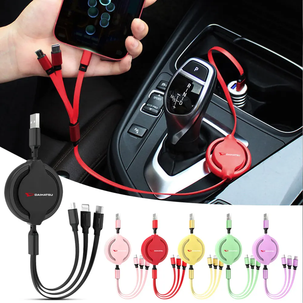 1 Pz Per Daihatsu Altis Terios Sirion Mira Ricarica Rapida Creativo E Pratico Cavo Di Ricarica Android Tre In Uno Apple Typec