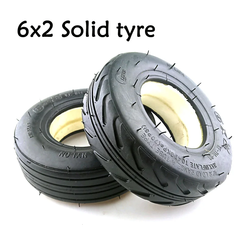 

6X2 Solid tire without inner tube tyre Electric Scooter Wheel Chair Truck Use 6 '' Tyre fastwheel F0 Scooter Trolley Cart Tire