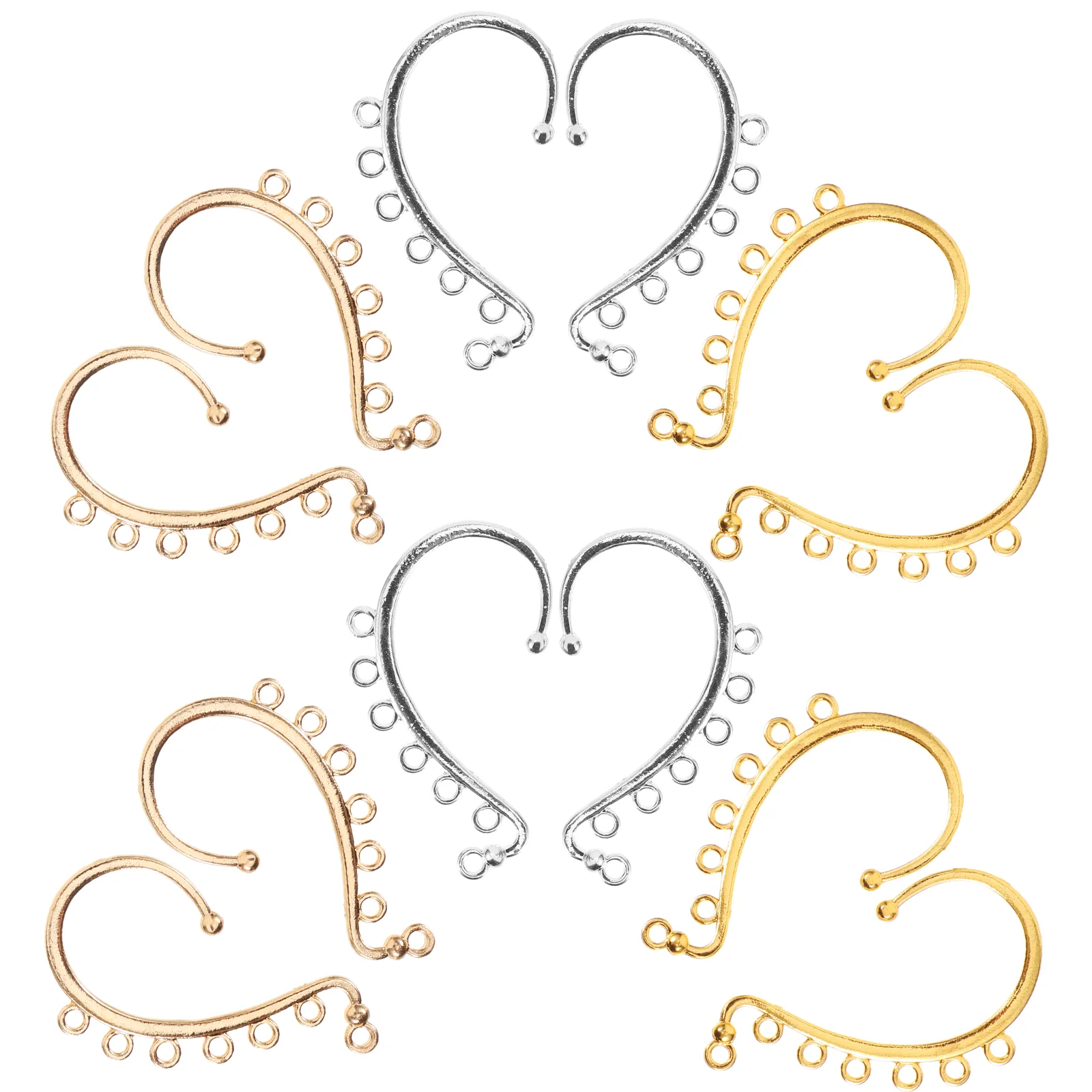 

18Pcs Metal Earring Hooks DIY Dangle Earring Hooks Earring Making Hooks DIY No Piercing Ear Cuffs