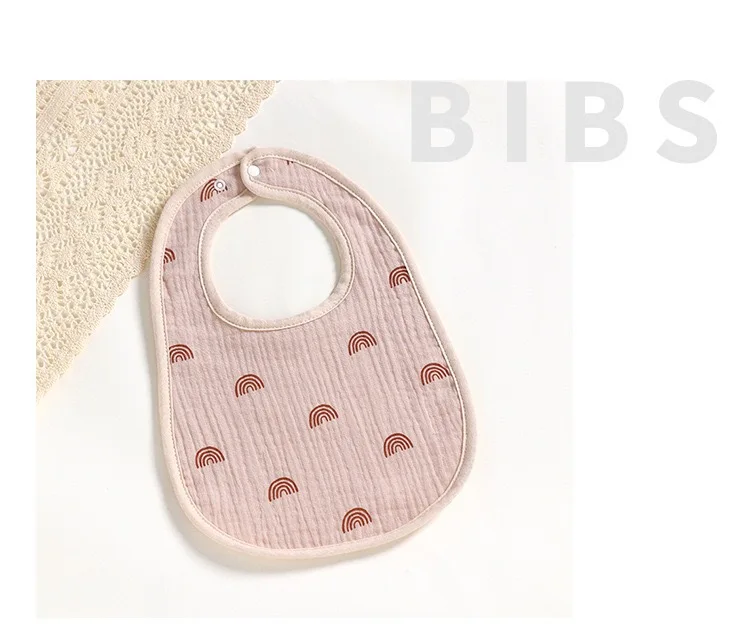 Set 8 Bavaglini In Mussola Per Neonati - Assorbenti E Regolabili Con Bottoni A Pressione - Foto 10