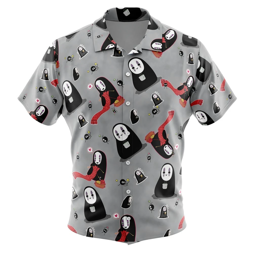 Chibi Strawhat Crew Pattern One PieceButton Up Hawaiian ShirtFashion Trend Breathable Loose Versatile Casual Sports Summer Men 3