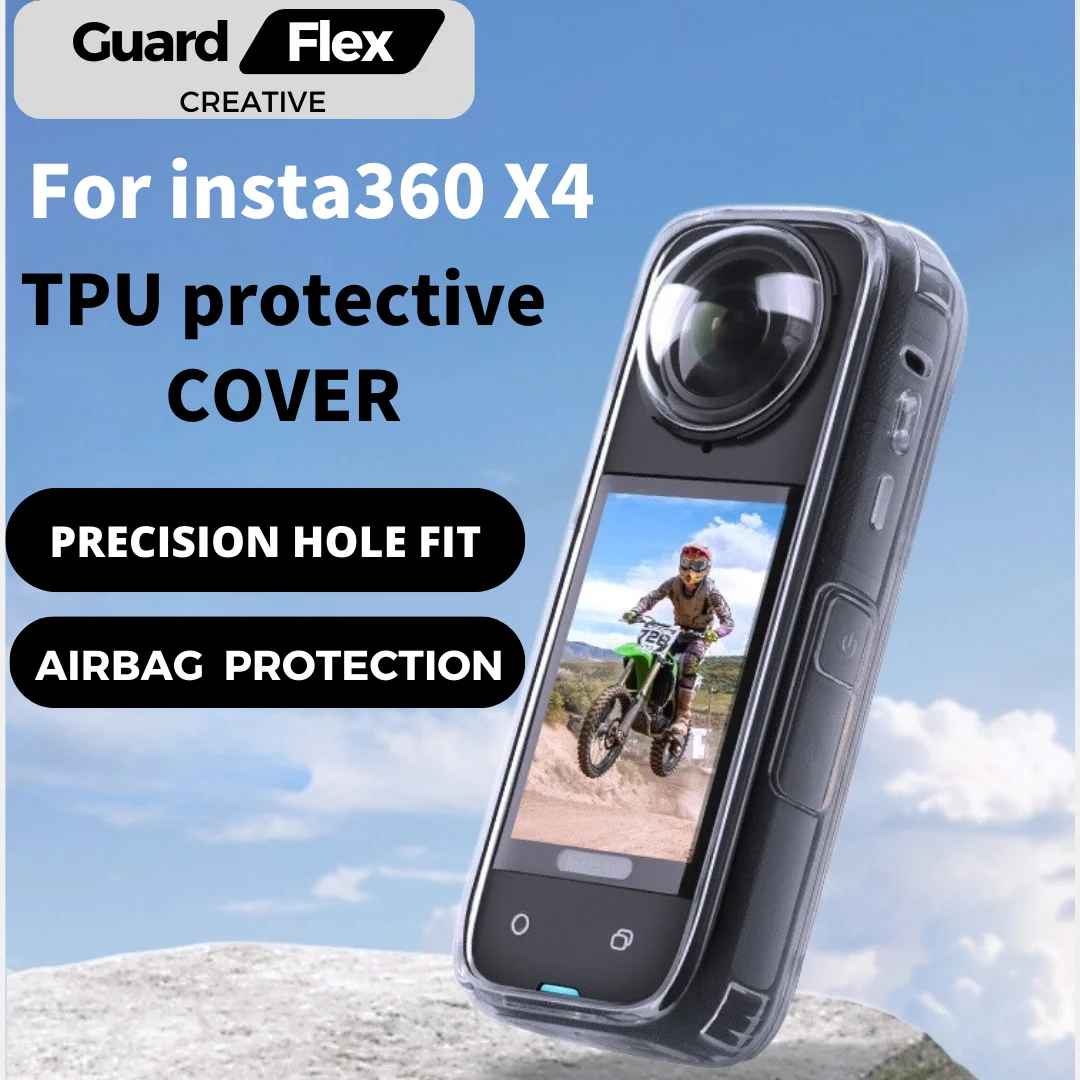 Custodia Protettiva In Silicone Per Insta360 X4 - Copertura Morbida Con Fori Di Raffreddamento E Accesso A Batteria E USB - 4