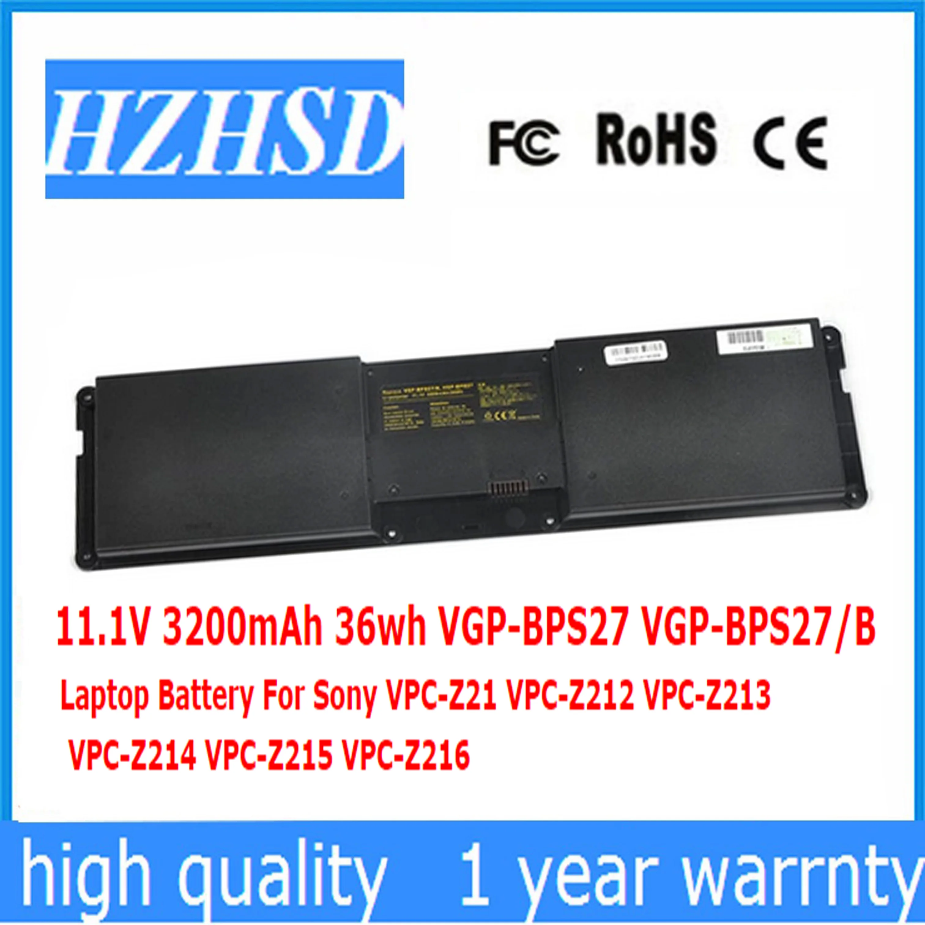 11.1V 36Wh Batteria Originale Per Laptop Vgp-Bps27 Vgp-Bps27/B Originale Per Sony Vpc-Z21 Vpc-Z212 Vpc-Z213 Vpc-Z214 Vpc-Z215 Vpc-Z216