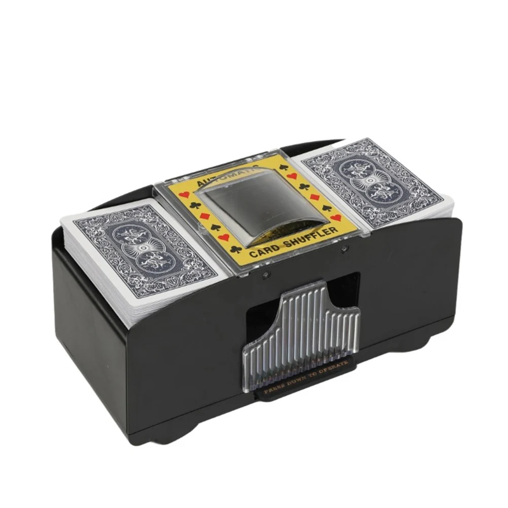 Description Picture 5 of itemAutomatic Poker Card Shuffler Battery Operated Electric Poker Shuffler Holds 1-2 Decks of Cards Black For Party Entertainment