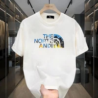 Cotton Spring/Summer New Trendy Brand Men's and Women's Printed Fashion Versatile Round Neck Short Sleeve T-shirt 2