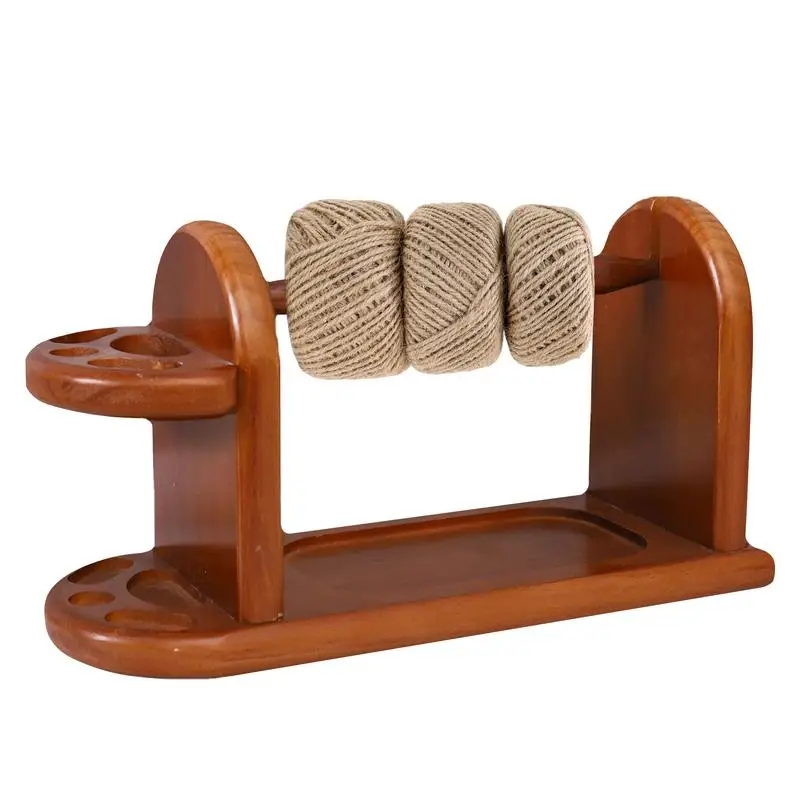 

Manual Wool Ball Winder Wooden Yarn Holder Crochet Organizer Storage Rack Non Slip Eco Friendly Handmade DIY For Crocheting