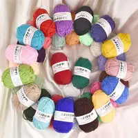 25g Soft Milk Cotton Knitting Yarn Anti-Pilling High Quality Knitting 4ply Cotton Yarn For Crochet Scarf Sweater Hat Doll Craft 6