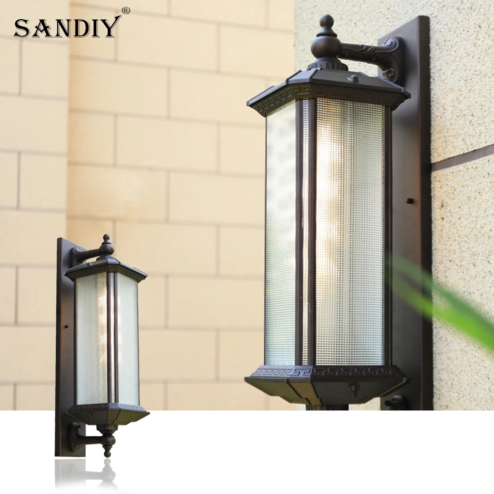 

Наружная настенная лампа, Новая китайская Водонепроницаемая настенная лампа для коридора, простая наружная настенная лампа для сада, двора, виллы, ворот