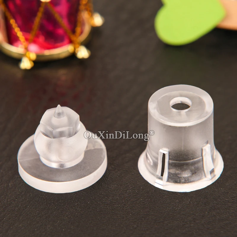 300PCS Transparent Acrylic Standoffs Invisible Hidden Clip-in Plastic Screws Advertising Nails Signs Signage Standoff Clip Nails