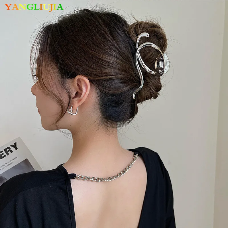 YANGLIUJIA 불규칙한 금속 머리핀, 유럽 및 미국 스타일, 힙합 펑크 ..