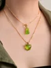 Transparent Pink Heart Pendants Customizable Resin Clear Green Multicolor Letters Charms Necklace for Women Girls Y2K Jewelry 5
