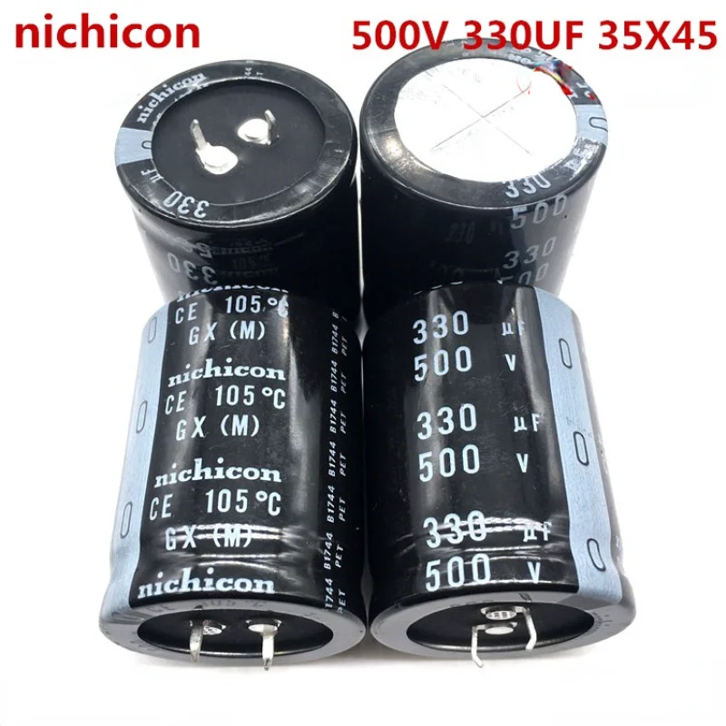 (1 шт.) 500V330UF 35X45 Nippon nichicon конденсатор 330UF 500V 35*45 Высокое напряжение