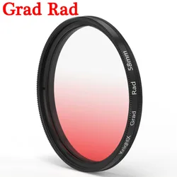 KnightX Gradient Multicolor Lens Filter Cross - 52mm (Grad Red)