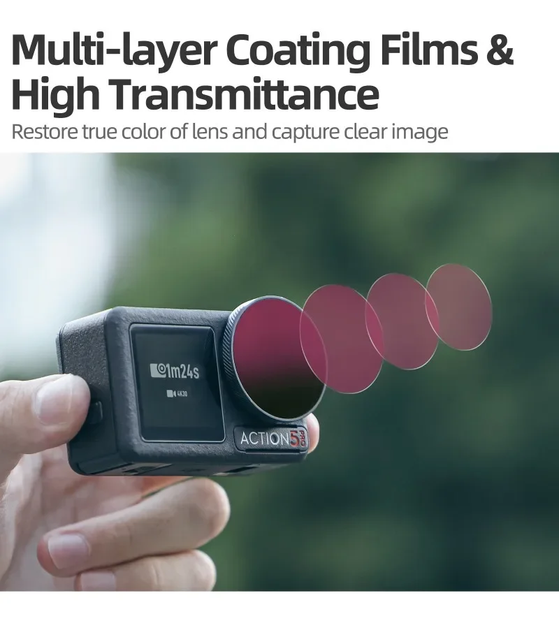 Description Picture 4 of itemLens Filter for DJI OSMO Action 5 Pro/4/3 MCUV CPL ND8/16/32/64 ND8/PL Adjusable Filter Set Action Camera Accessories