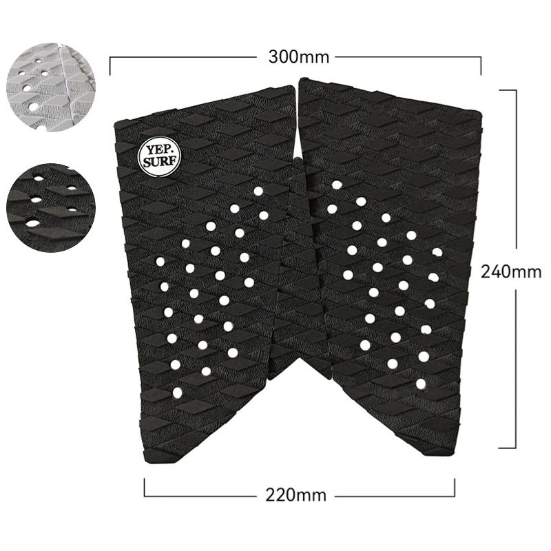 Fish Traction Pad Surf Deck Grip Pad Surfing Accessories 3pcs Traction Mat Suit Fishtail Boards Foam EVA Deck Pads marble double deck manicure table and chair suit nordic single double manicure table net red economic manicure and manicure tabl