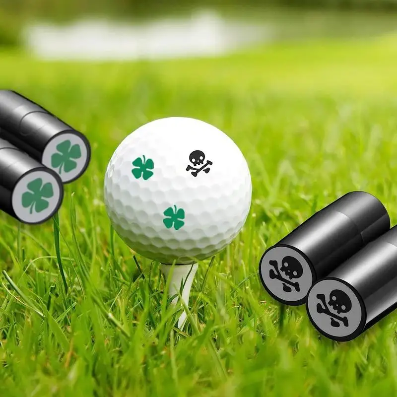 Marqueur de balle de golf en silicone à séchage rapide pour hommes, femmes et enfants, tampon d'étanchéité, plusieurs types de motifs, rouge, noir, vert, cadeau chaud, nouveau