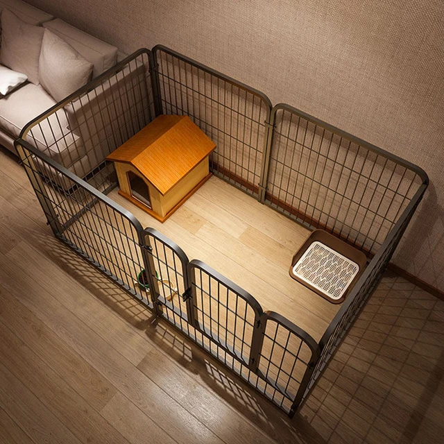 6 Panels Exercise Puppy Kennel Cage Foldable Heavy Duty Dog Cage Heavy Duty Dog Exercise Fence for Dog Cat Rabbit Pet Exercise 3