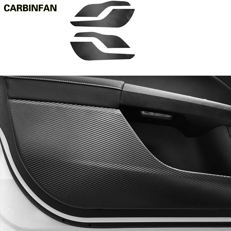Door Antikick Pad Interior Carbon Fiber Sticker antiscratch pad Film