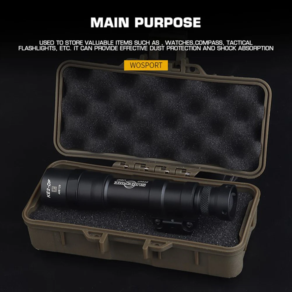 Outdoor Survival Tool Case with Sponge Sealed Shock Absorption Box Lockable Safety Protective Tool Case Outdoor Camp Accessories