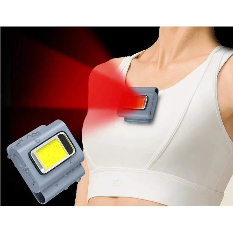 LED Outdoor Safety Running Light USB Rechargeable Silicone Clip Mode Walking Lamp Night Portable Magnetic Emergency Light