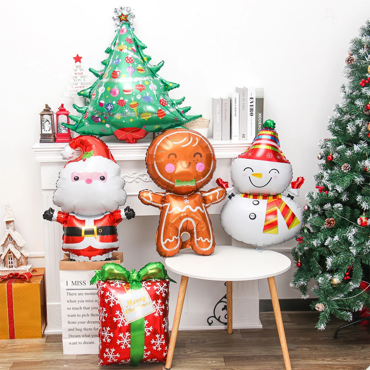 Snowman Santa Claus Christmas Foil Balloons Merry Christmas Decorations for Home 2023 Xmas Ornaments Natal Navidad New Year 2024