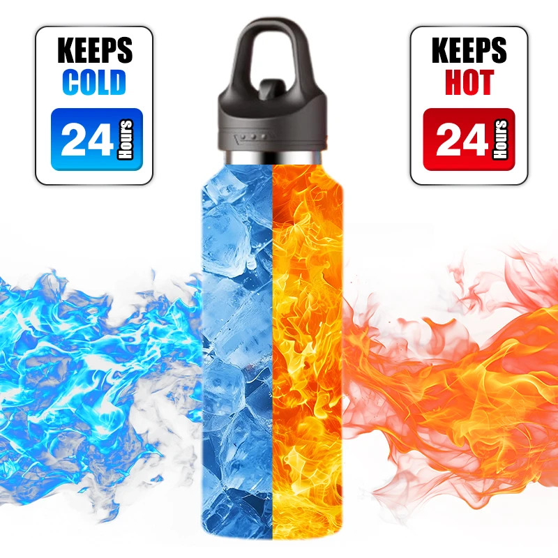 One Click Open Thermos Portable Stainless Steel Thermal Mug