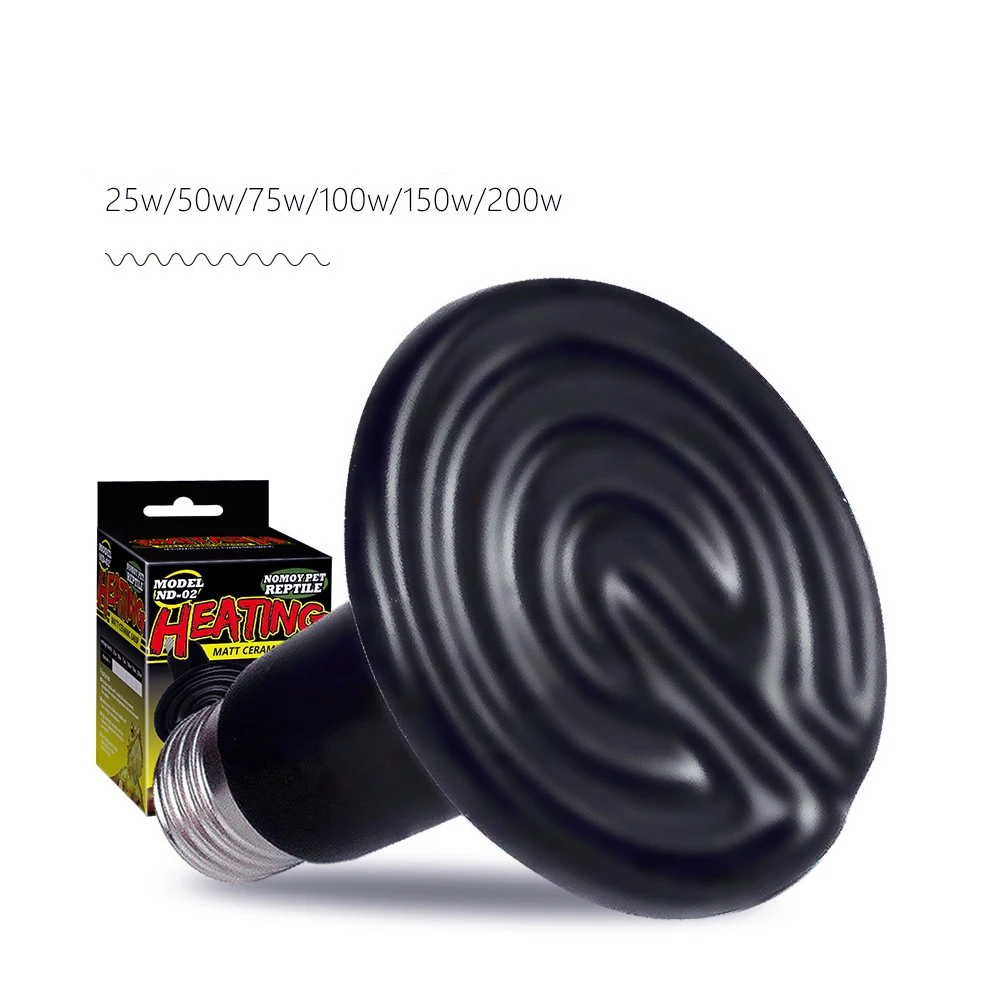 

Керамическая лампа для ползания домашних животных, 220 В, нагревательная лампа, ящерица, Дальняя инфракрасная керамическая лампа для домашних животных, 25 Вт, 50 Вт, 75 Вт, 100 Вт, 150 Вт, 200 Вт
