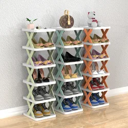 Simple shoe rack Small shoe cabinet with seam at home door Multi layer provincial space Wall corner storage shoe rack