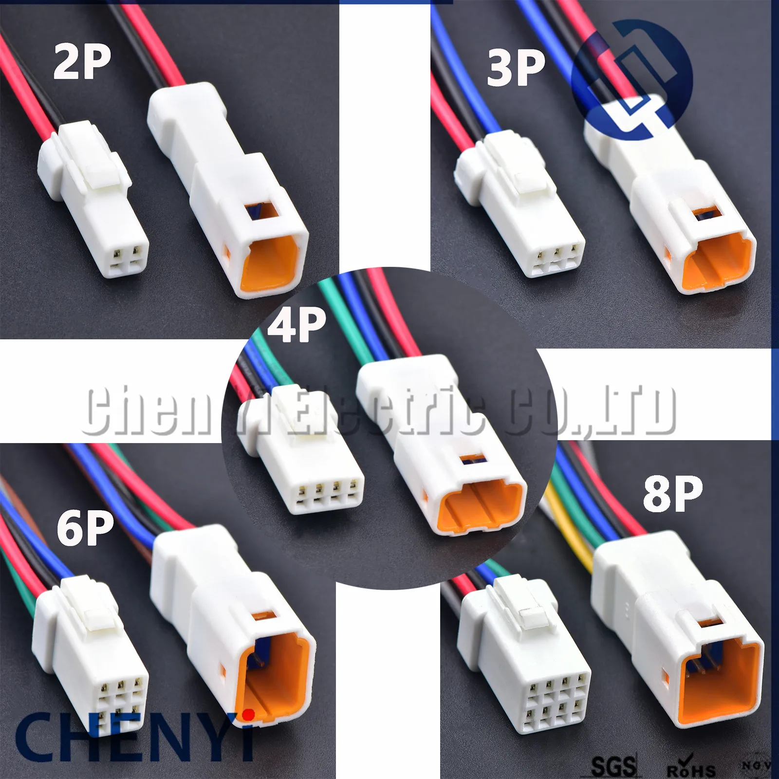 JST 2 3 4 6 8 Pin JWPF-VSLE-S JWPF-VSLE-D Auto Waterproof Electronic Connector Wire Harness Butt Plug JST-02T 02R