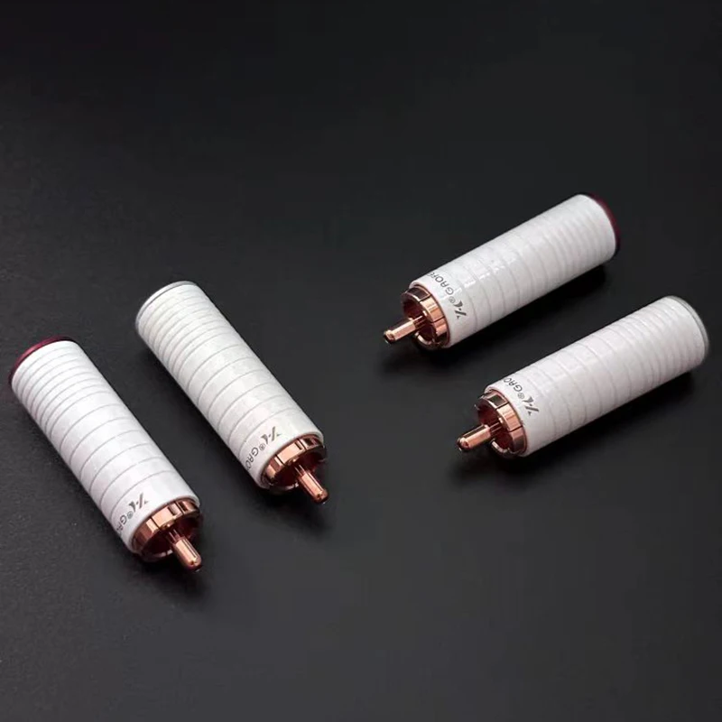 

HIFI DIY red pure copper Audio Video RCA Plug Connector Jack