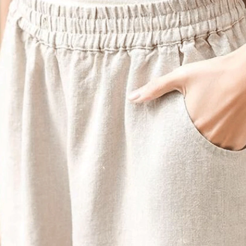 2024 New Summer Oversized High Waist Solid Color Women's Clothing Loose Casual Cotton Linen Retro Y2K Chic Wide Leg Long Pants