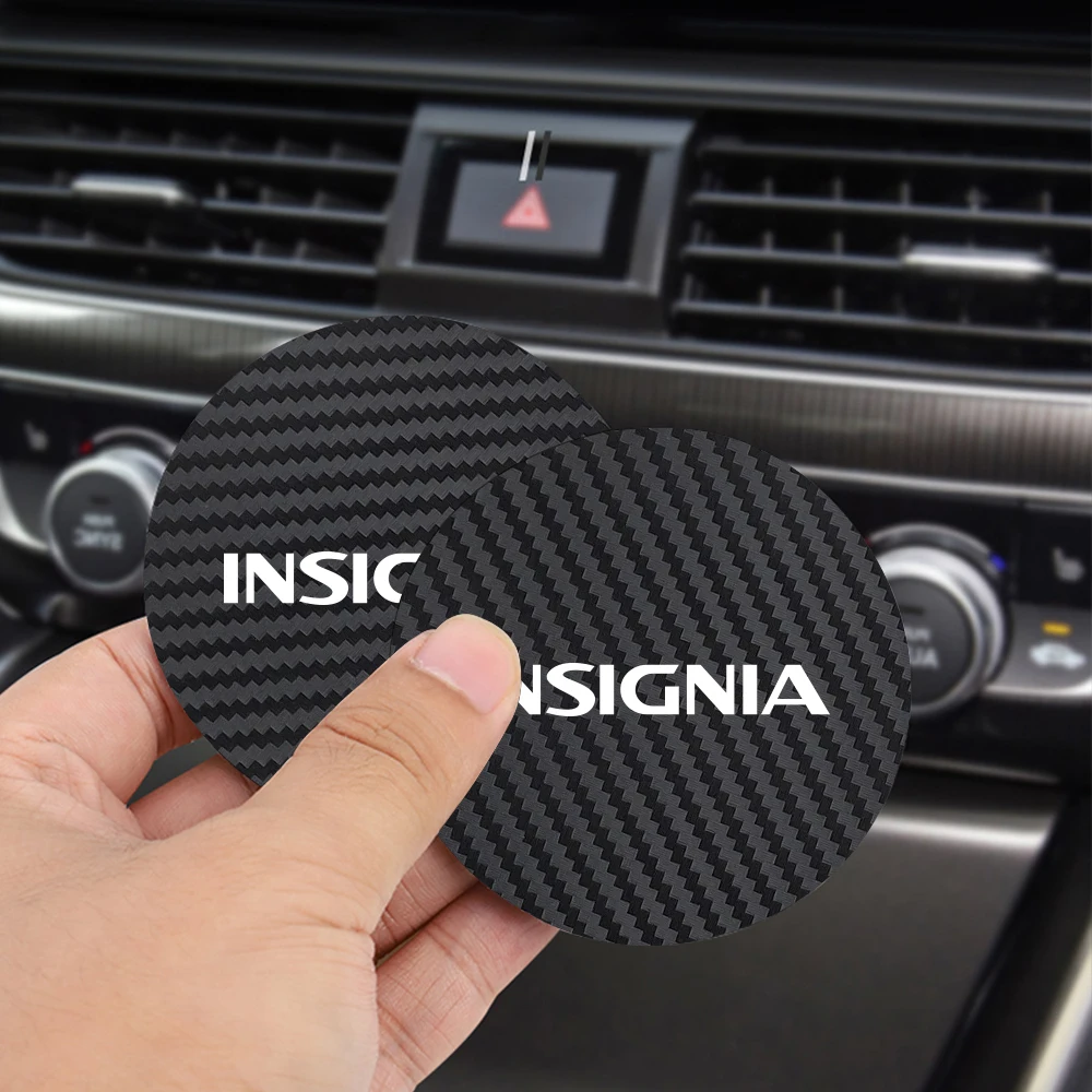 Cup Holder Coasters Car Non Slip Mat Non Slip Mat Cup Holder Inserts Car Coaster Pads Cup Holder Insert For Opel Insignia 2PCS Car Cup Slot Non-Slip Mat Pad