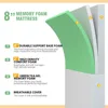 8 inch Memory Foam Mattress Cooling Gel Green Tea Infused Mattress,Fiberglass Free,CertiPUR-US Certified,Cooler Sleep Supportiv 3